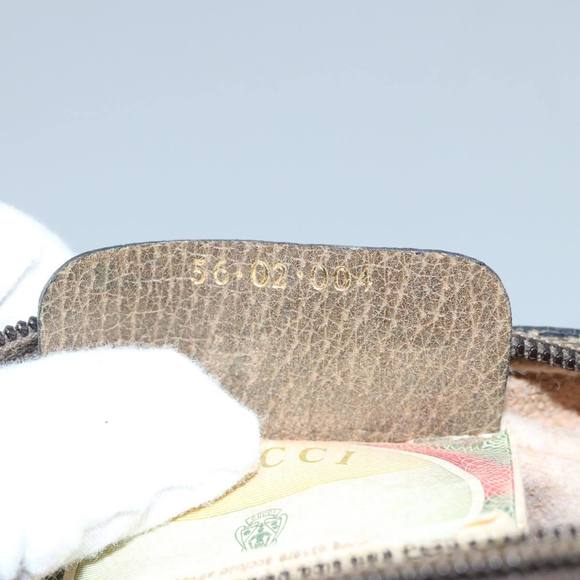 GUCCI GG Supreme Web Sherry Line Shoulder Bag PVC Beige Green Red Auth 98780 - Picture 12 of 16